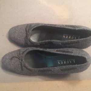 Ralph Lauren grey 3 inch heel